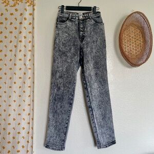 Vintage Jordache Acid Wash Jeans High Rise USA Made No Back Pockets Size 10